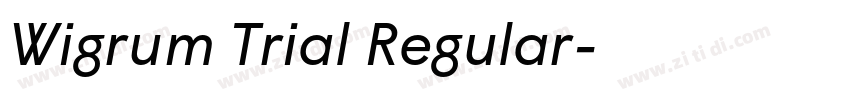 Wigrum Trial Regular字体转换